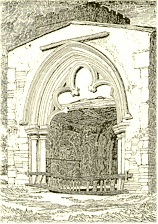 Etching of South Porch 1817 - St. Mary's, Old Hunstanton