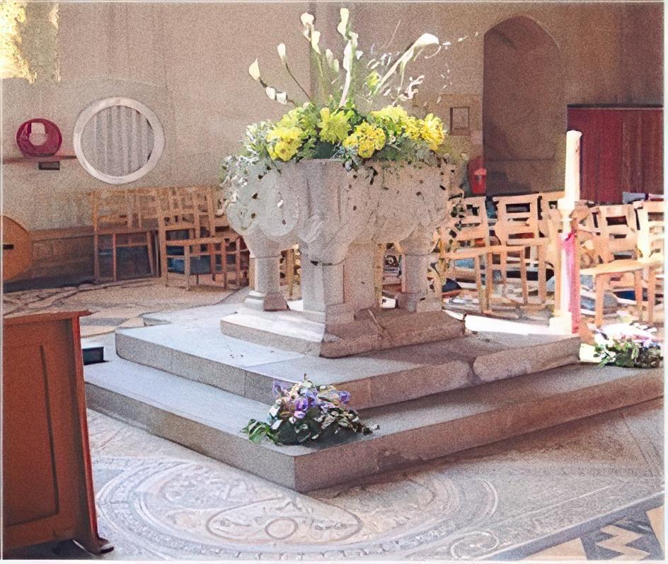 The original Norman Font - St. Mary's, Old Hunstanton
