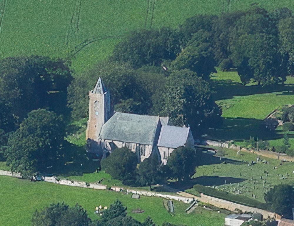 An aerial view of St. Andrew's, Ringstead